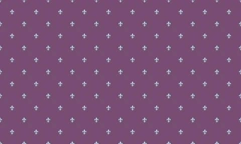 Elegant purple background with a repeating pattern of subtle fleurdelis motif Illustrazione stock