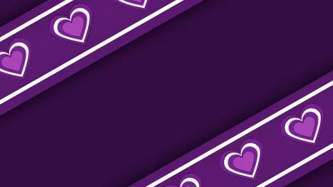 Elegant Purple Heart Background Loop for Romantic Celebrations and Valentin.. Stock Footage 340130926