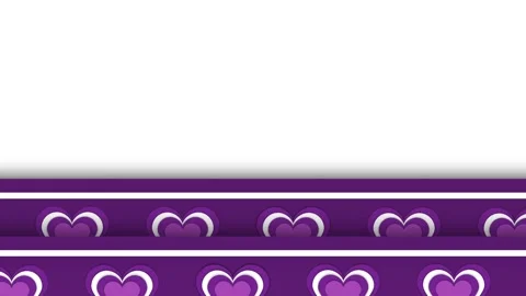 Elegant Purple Heart Pattern Background Loop for Romantic Design Projects. Stock Footage 340130958