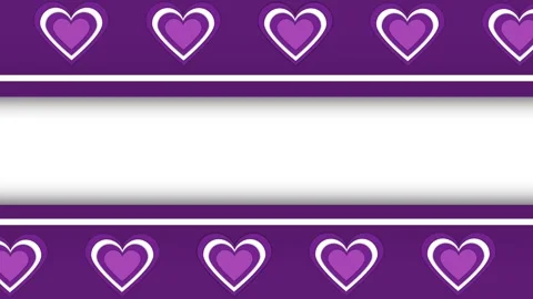Elegant Purple Heart Pattern Background with White Copy Space for Romantic .. Stock Footage 340131122