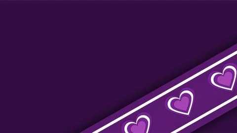Elegant Purple Heart Pattern Background for Love and Romance Themes. Stock Illustration