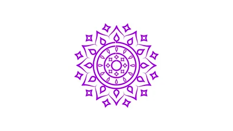 Elegant purple mandala circular pattern with intricate floral and geometric.. Stock Footage 337835352
