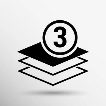 Elegant pyramid multiple layer element icons business イラスト素材
