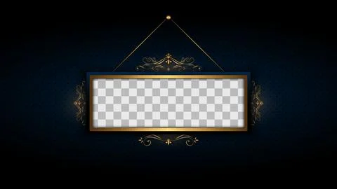 Elegant rectangle frame design in isolated background with copy space Illustration