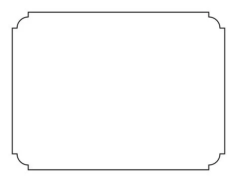 Elegant rectangular frame stepped rounded corner ornaments 库存插图