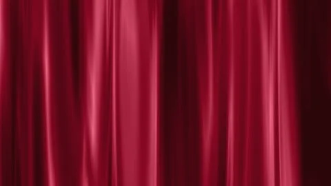 Elegant red curtain backdrop flowing with smooth vertical motion. 스톡 동영상 337522066