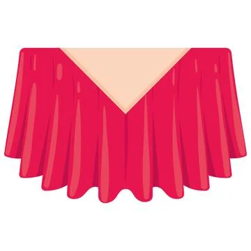 Elegant red draped tablecloth Vector Stock Illustration