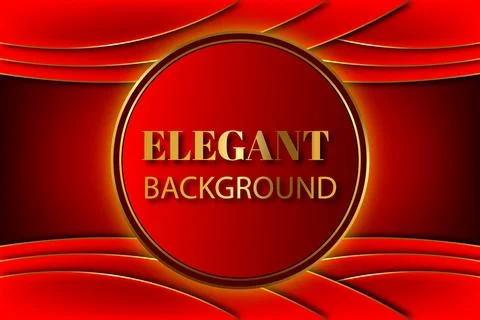 Elegant Red Gradient Circular Background Modern Abstract Round Design Stock Illustration