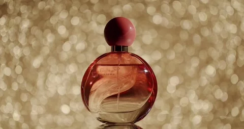 Elegant Red Perfume Bottle with Stock Video Pond5
