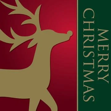 Elegant Reindeer Card in vector format. Stock Illustration