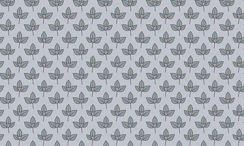 Elegant, repeating leaf pattern. Subtle grey tones create a calming, minima.. Stock Illustration