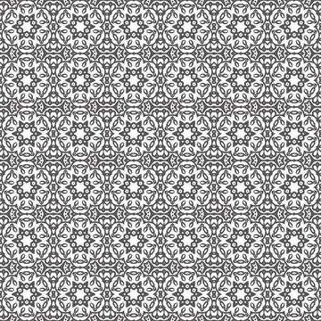 Elegant repeating monochrome pattern, textile design, background, website Stock Illustration