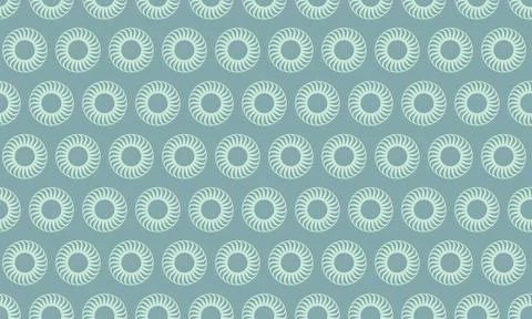 Elegant repeating pattern of stylized sunbursts on a muted teal background.   Illustrazione stock
