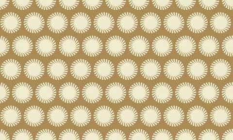 Elegant repeating pattern of stylized sunbursts in warm gold and cream tones. Stock Illustration