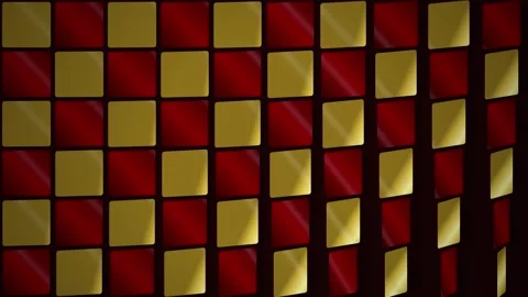 Elegant repeating red and gold geometric check pattern backdrop design Stock Footage 346000944