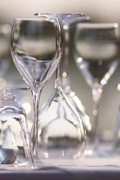 Elegant restaurant table setting Stock Photos