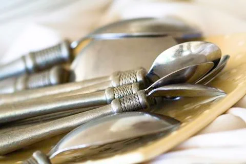 Elegant restaurant table setting Stock Photos