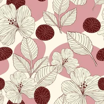 Elegant retro seamless pattern background Stock Illustration