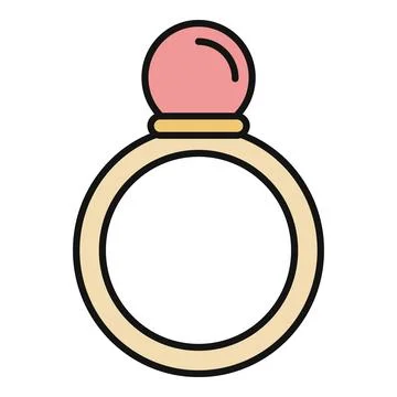 Elegant ring with pink gem representing jewelry accessory Stock Illustration