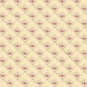 Elegant rose art deco pattern Stock Illustration