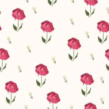 Elegant rose seamless pattern background Stock Illustration