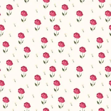 Elegant rose seamless pattern background Illustrazione stock