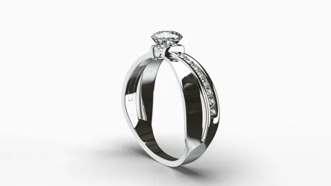 Elegant Rotating Diamond Ring 库存影片 221405728