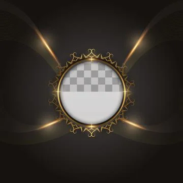 Elegant rounded flourish frame background design with copy space 库存插图