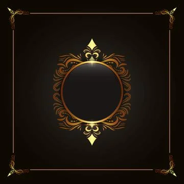 Elegant rounded frame background design 스톡 일러스트