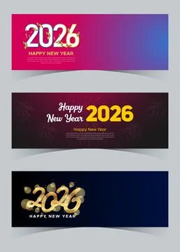 Elegant Script 2026 New Year Banner with Radiant Background and Calligraphy 스톡 일러스트
