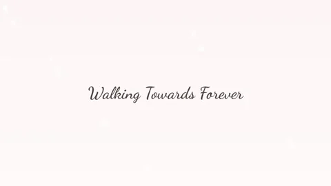 Elegant script calligraphy on white background, representing 'Walking Towar.. Vídeo Stock 337500885