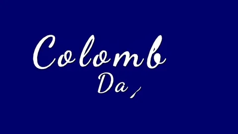 Elegant script text Columbus Day Stock Footage 316963567