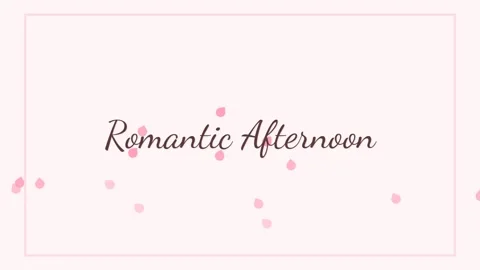 Elegant Script Text: "Romantic Afternoon" on Minimal White Background Stock Footage 336879892