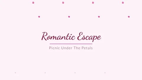 Elegant script typography featuring 'Romantic Escape' and cursive writing 库存影片 336879893