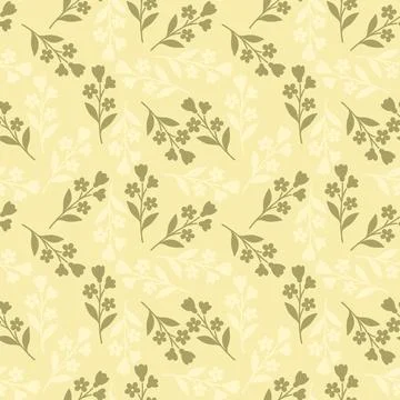Elegant seamless botanical vector pattern Stock Illustration