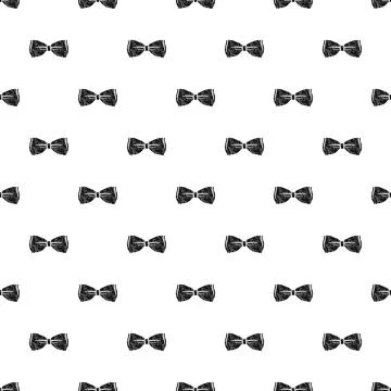 Elegant seamless bow tie pattern for fashion design Illustrazione stock