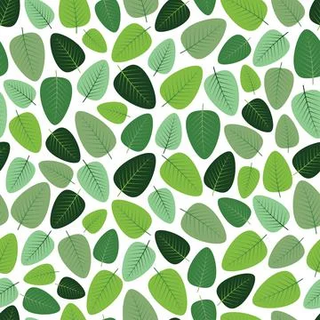 Elegant seamless floral ditsy pattern design of exotic autumn color leaves Stock Illustration