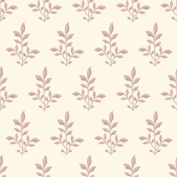 Elegant seamless floral pattern with stylized leaves Stock Illustration
