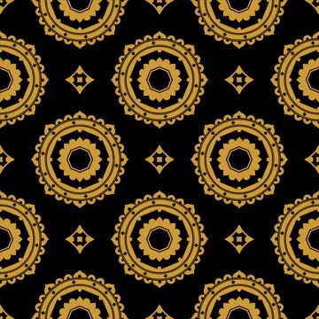 Elegant seamless geometric pattern in arabic style background with flowers and Stock Illustration