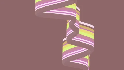 Elegant seamless loop animation with a curving ribbon-like shape Stock Footage 304415267