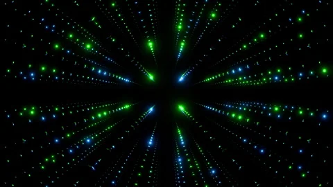 Elegant seamless loop animation of moving through wide angle grid of blue and Stock-Footage 342840131
