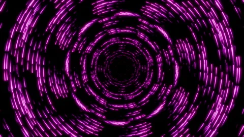 Elegant seamless loop animation of pink rose gold short light lines rotating Stock Footage 340716075