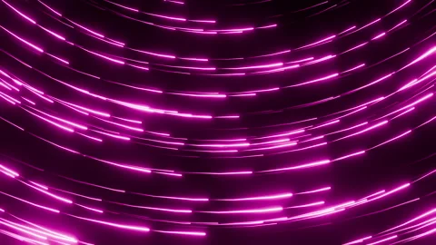 Elegant seamless loop animation of pink rose gold light lines flowing left to Stock Footage 340829666