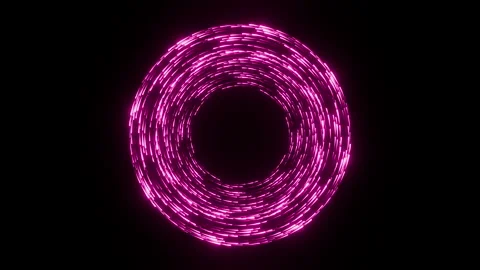 Elegant seamless loop animation of pink rose gold short light lines rotating in Stock Footage 340917850