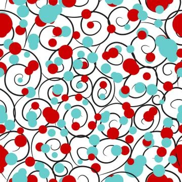 Elegant seamless pattern with abstract decorations, design element Stock Illustration