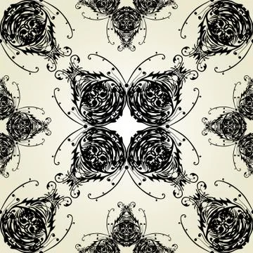 Elegant seamless pattern with abstract decorations for your design Stock Illustration