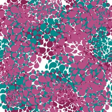 Elegant seamless pattern with abstract decorative flowers, design element Stock Illustration