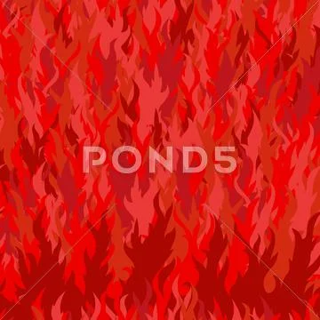 Elegant seamless pattern with abstract fire flames for your design Stock Illustration