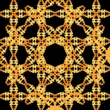 Elegant seamless pattern with abstract golden decorations for your design Stock Illustration