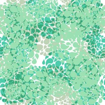 Elegant seamless pattern with abstract green flowers for your design Illustrazione stock